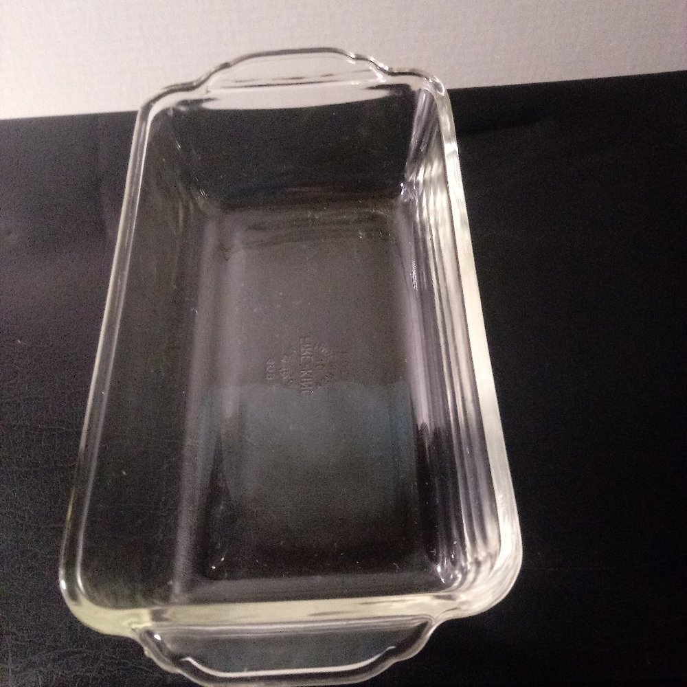 Fire King Vintage Clear Glass 1 Qt. Loaf Dish #409
